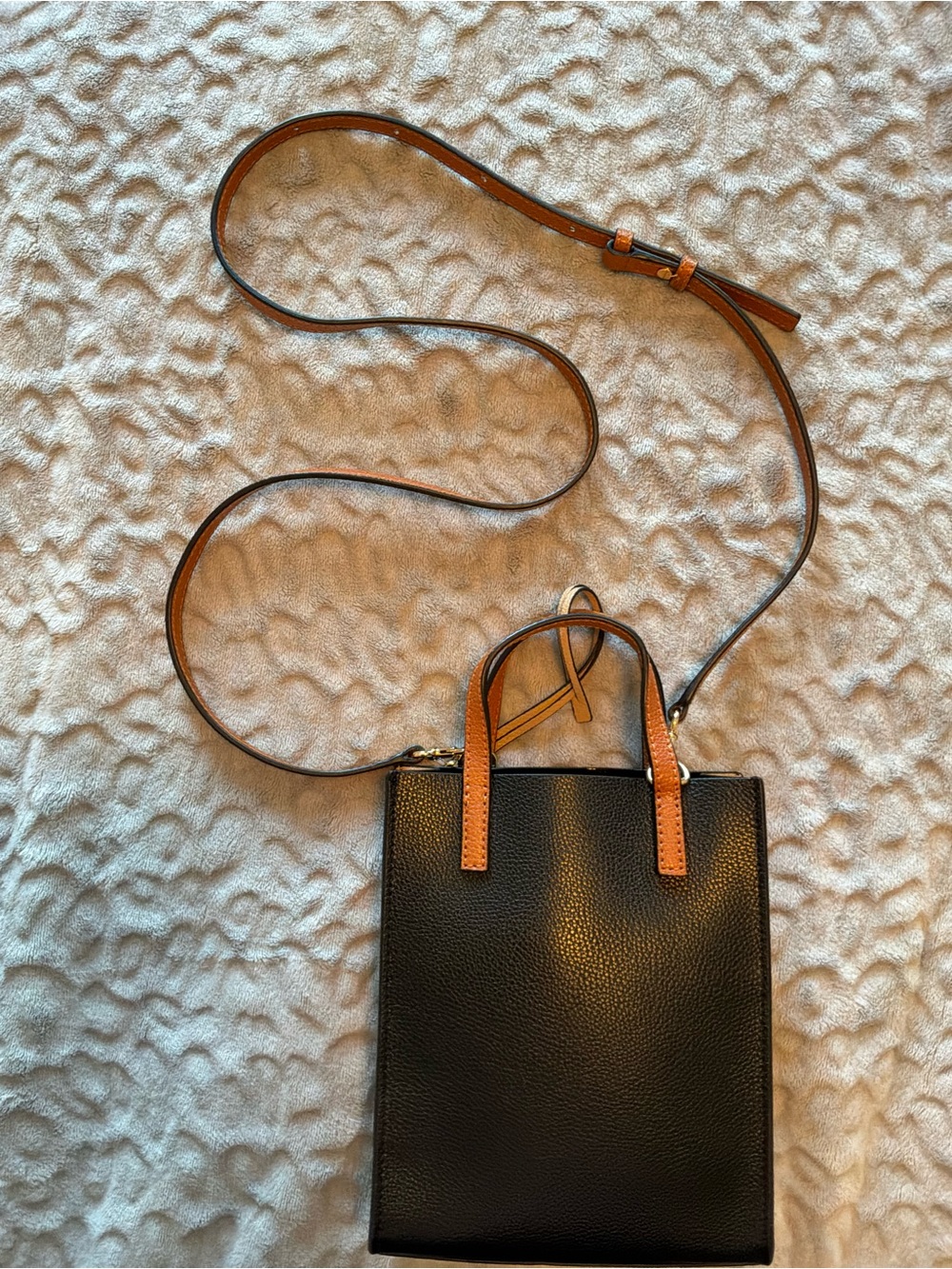 Marc Jacobs Calfskin Micro Grind Tote Bag- Smoked Almond Multicolour - Picture 3 of 5